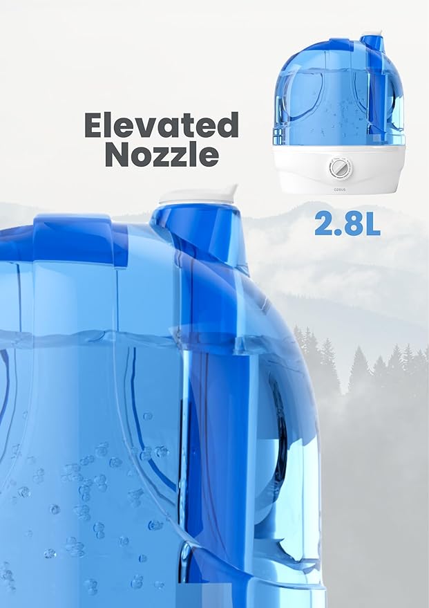 AZEUS Updated Humidifier Series (White, 1.8L)