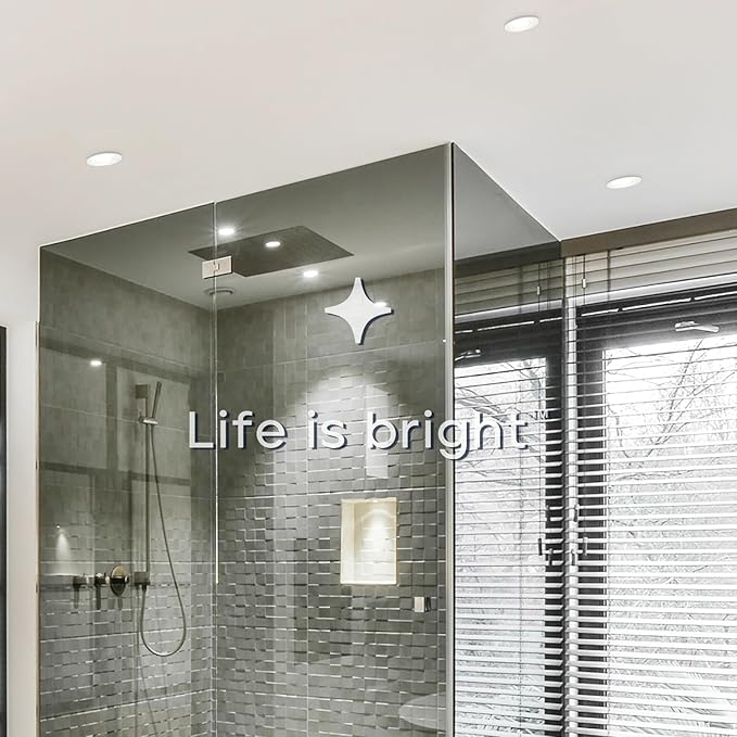 LUXRITE 5 Inch LED Recessed Light, ECO Backlit Mini Panel Spotlight, 5CCT 2700K-5000K, 1200 Lumens, High Output, 13 Watts, Dimmable, IC Rated, Wet Rated, ETL Listed, Energy Star, Round (12 Pack)