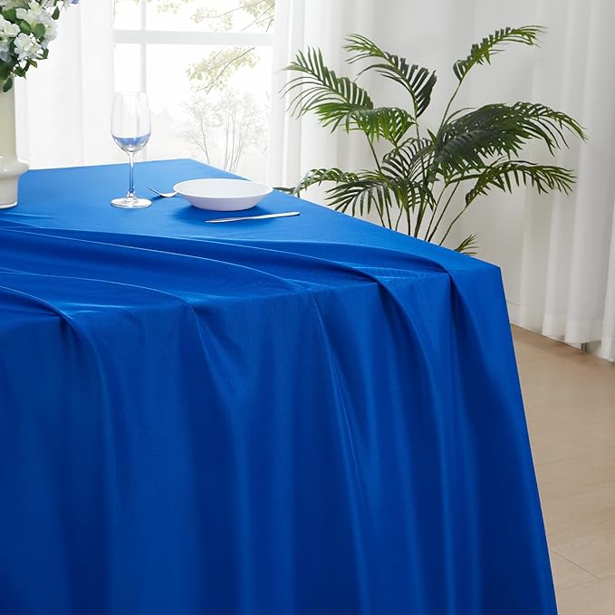 Rectangle Tablecloths 60x120 Inch 6 Pack Royal Blue Tablecloth for 6ft Washable Decorative Linen Polyester Table Cloths for 8ft Dining Table Banquets Buffet Parties and Wedding
