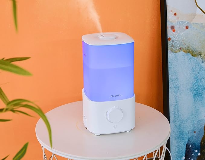 BlueHills Premium Set of Two Large 2000 ML and 2300 ML XL Essential Oil Diffusers Humidifier Combo for Large Room Home with Décor LED Lights Great Gift – Value Pack of White Wood Grain and White