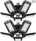 Garage Lights Led, Deformable Design with Adjustable Panels,150W 15000LM 6500K E26/E27 Screw Base, Super Bright Shop Lighting, 2 Pack