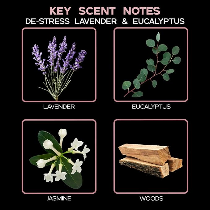 LOVSPA DE-Stress Lavender Eucalyptus Diffuser Oil - Luxury Essential Oils for Diffuser Refill & Air Freshener Room Spray - Long-Lasting Home Fragrance, Scented Oil for Diffusers, USA Made, 4oz