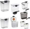 Progressive ProKeeper Baker's Airtight Kitchen Storage Canister Container Set for Flour, Sugar & More, Keeps Ingredients Fresh, with Accessories (Multicolor, 8- Piece)