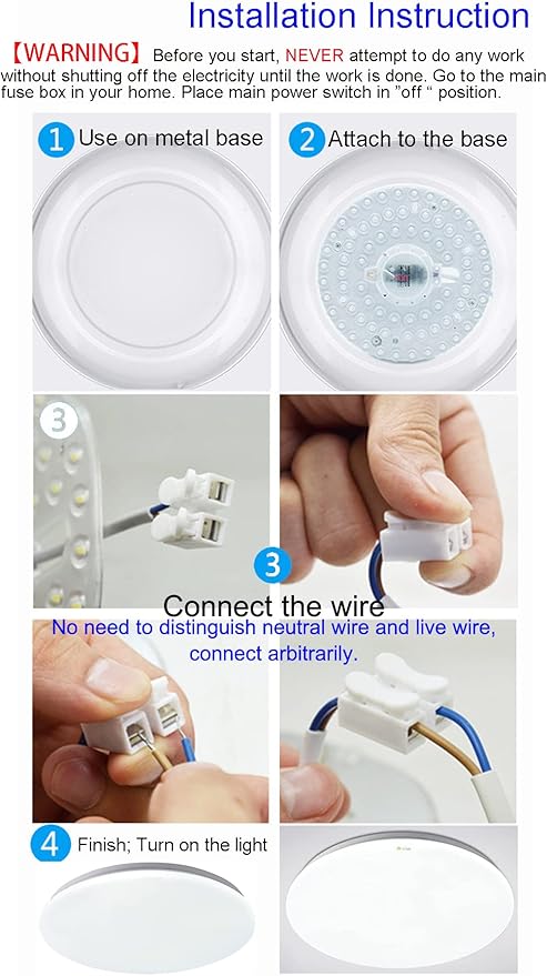 24W LED Kit Board Panel for Flush Mount Ceiling Fan Light,Retrofit LED Engine, 4500K Natural