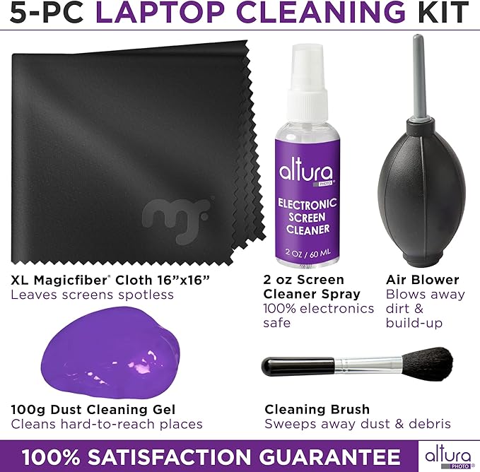Keyboard Cleaner & Laptop Cleaning Kit - All-In-One Electronic Screen Cleaner for Computer, PC, MacBook, iPhone, Camera Accessories - Gifts for Gamers Men, Stocking Stuffers for College Tech Guy Geeks