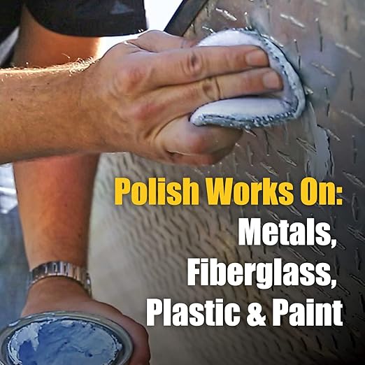 Flitz Car Buffing Kit (Basic) - USA-Made Car Care Kits for Vehicles - Includes 1lb Polish, 5" Buff Ball & 4 Microfiber Cleaning Cloths - Car Polishers and Buffers Kit to Remove Rust, Oxidation, & More