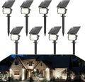 VOLISUN Solar Spotlight Outdoor, IP67 Waterproof Solar Landscape Spot Lights，Uplights for Yard Garden Pathway - 8 Pack (Cool White) 27 LED 3 Lighting Modes