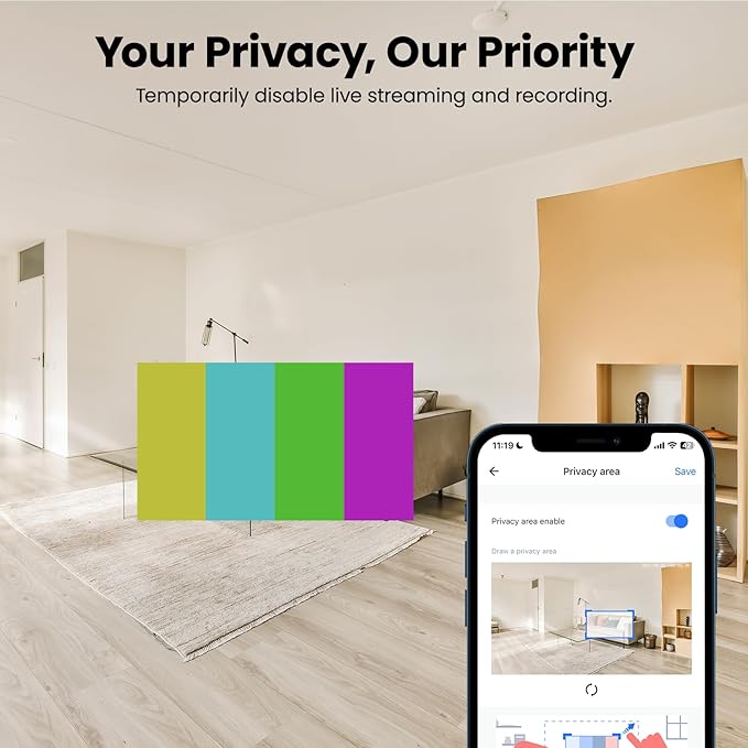 GALAYOU 5MP Security Camera Indoor-360 Degree 2.4G WiFi Cameras for Home Security for Baby/Nanny/Dog/Pet Camera with Auto Tracking, 2 Way Audio, 24/7 SD Card Storage, Works with Alexa/Google Home G2