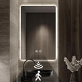 LED Bathroom Mirror with Lights, Ultra-Clear, Shatter-Proof, 36"x28" Smart Bathroom Mirror with Auto Sensor Lights, Anti-Fog, Bathroom Wall Mounted Mirror, Stepless Dimmable, Memory