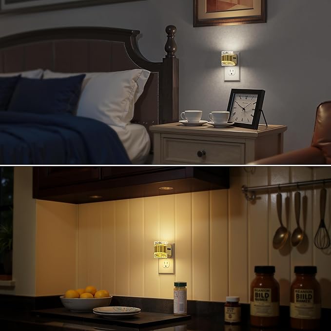 Briignite Night Light 2 Pack, Dimmable Night Lights Plug Into Wall with Bubble Design 3000K/4000K/5000K & 3 Brightness Levels for Baby Nursery Hallway Bathroom Kids Room, 3CCT
