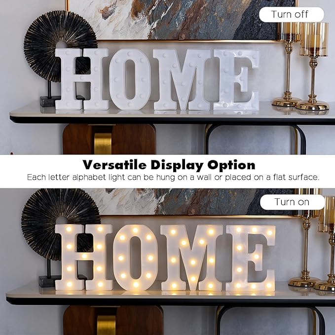 DyingSwan Small Led Marquee Letters, Light Up Letters, 8.58 Inch Led Letter Lights, Battery Powered Lighted Sign for Table, Party, Birthday, Christmas Decor (Letter Z)