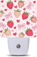 Groovy StrawberryNight Light,Nightlight Lamp with Dusk to Dawn Sensor for Home Indoor Stairway Kitchen Corridor, Decorative Night Lights Plug Into Wall for Boys Girls Women Men Room Gifts