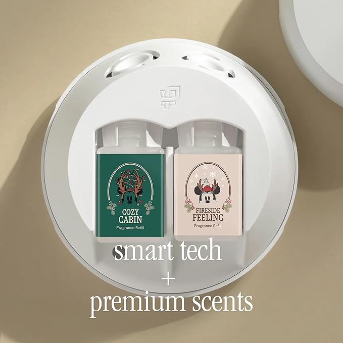 Pura Smart Home Fragrance Device Starter Set - Pura 4 - Scent Diffuser for Home - Includes Fragrance Aroma Diffuser - Rectangle Box, Disney Mickey & Minnie Scent Refills