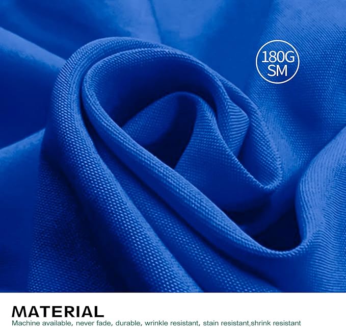 Surmente Blue Tablecloth 90 x 132-inch Rectangular Polyester Table Cloth for Weddings, Banquets, or Restaurants