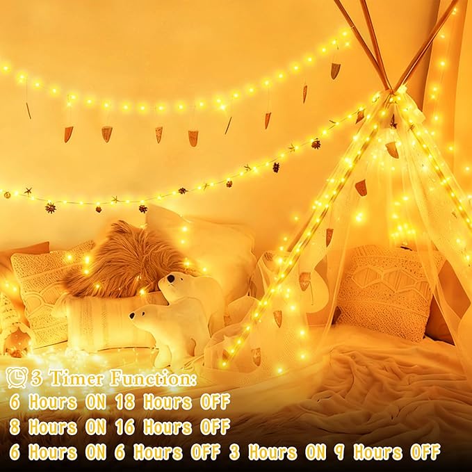 1200 LED Fairy Lights Plug in 403 FT Super Long Christmas Lights Outdoor Decorations String Lights Waterproof Twinkle Lights with Remote Timer for Wedding Party Holiday Bedroom Patio-Warm White