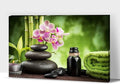 GUTTATY Zen Wall Art Decor, Modern Bathroom Zen Decor Wall Art, Canvas Wall Art for SPA Zen Room Decor, Green Bamboo and Pebble Relaxing Art Prints for Office & SPA Wall Decor 18x24 Inches
