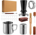 24pcs Espresso Tamper Set, Barista Tools Kit for Coffee Machine, Spring-Loaded 304 Stainless Steel Base 30lbs Coffee Calibrated Tamper Tools for Enjoying cafes Home Office hotels(53mm)