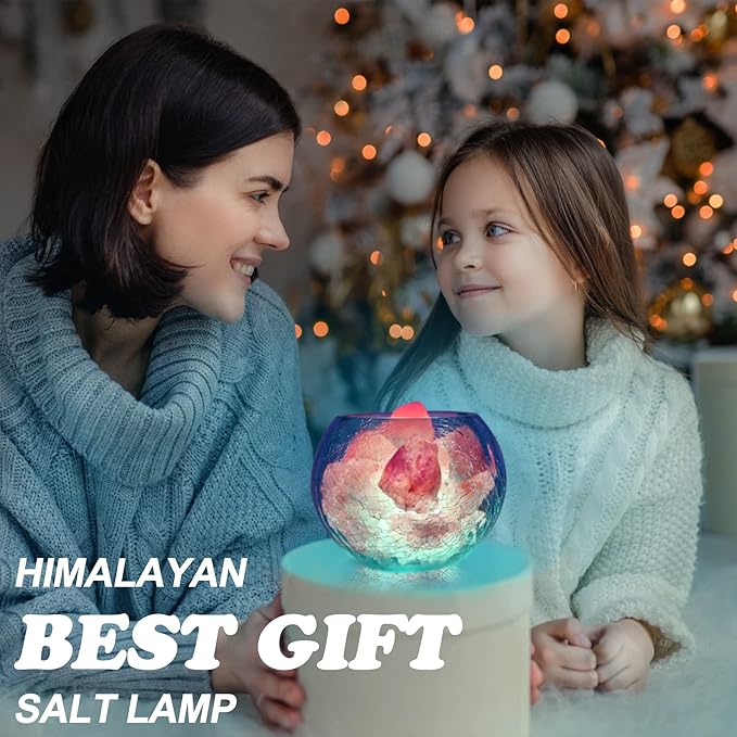 USB Himalayan Salt Lamp with Remote Control, 16 Colors Lighting & 4 Color Changing Mode Salt Rock Lamp, Used for Holiday Gift, Home Deco, Yoga, Office