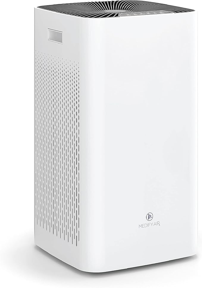 Medify MA-112 Air Purifier V3.0 with True HEPA H13 Filter|5,948 ft² Coverage in 1hr for Smoke, Wildfires, Odors, Pollen, Pets | Quiet 99.9% Removal to 0.1 Microns | White, 1-Pack
