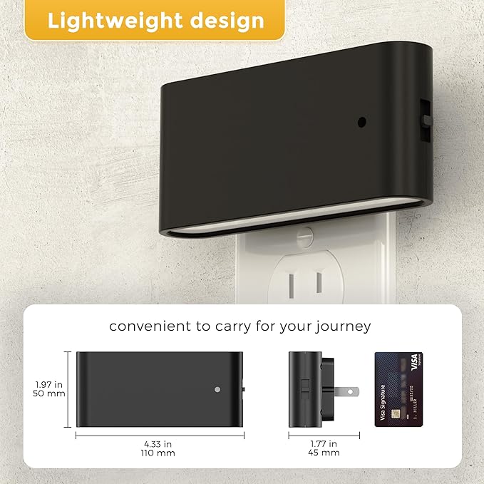 L LOHAS LED Night Light, 2 Pack Dimmable Modern LED Night Lights Plug into Wall,Dusk to Dawn Sensor Night Lights for Kid, 0-100LM 3000K Soft White Nightlight for Hallway Bedroom Stairway