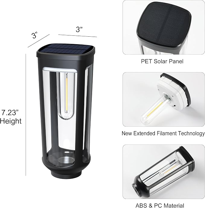 JEJOT Solar Pathway Lights Outdoor Waterproof IP65, 4 Pack Cool White Solar Walkway Lights, Auto On/Off Outdoor Light for Lawn Garden Patio Driveway Decor Landscape Lighting