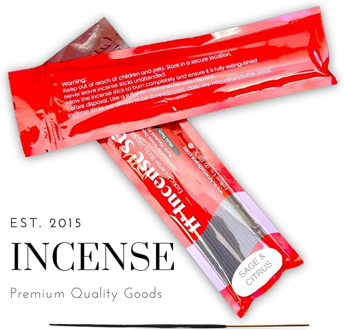 Tropical Fruit Most Exotic 11'' Incense Sticks. Approx. 85 to 100 Sticks Per Bundle, Each Natural Stick Burns for 45 mins to 1 Hour Each Long Lasting Guarantee 100% Pure