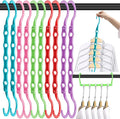 DUCOO 10 PCS Space Saving Hangers, 5-Hole Magic Hangers
