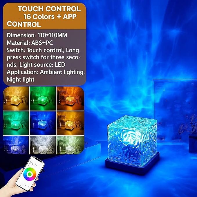 Magical Northern Lights For Your Room, Magic Northern Light, Aurora Night Light Projector With Remote Control, Color-Changing Mood Ocean Light For Home, Relaxation & Decor (16 Colors, Plug-in)