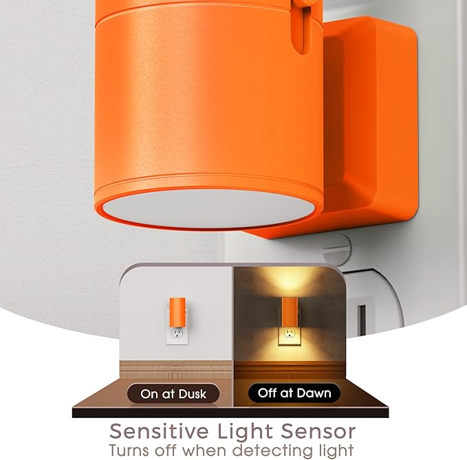 Briignite Night Lights Plug into Wall, Modern LED Night Light Plug in, Dusk to Dawn Sensor, Soft White 3000K, 0-100LM Adjustable Brightness, Dimmable NightLight for Hallway, Bedroom, Stairway, 2 Pack