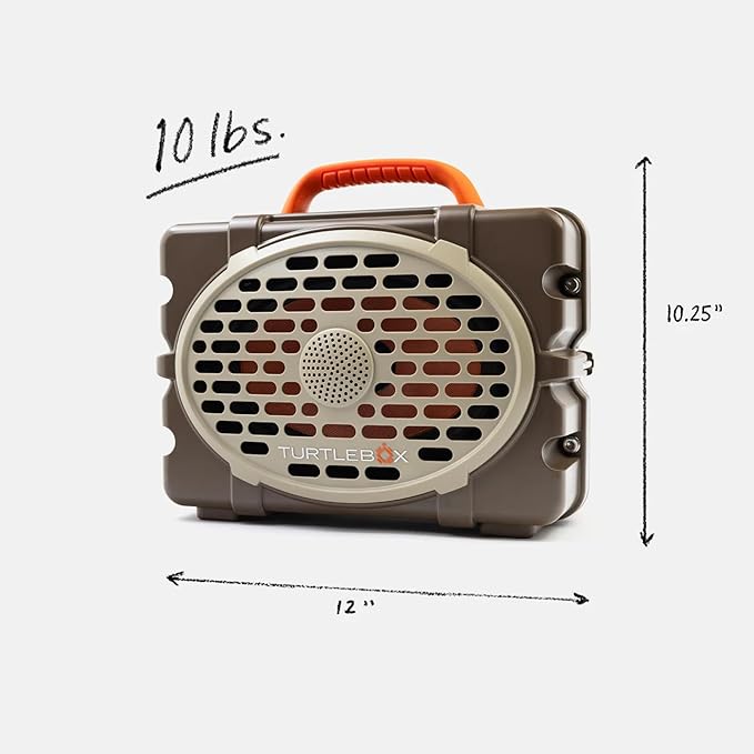 Turtlebox Original Gen 3: Portable Outdoor Bluetooth Speaker – Ultra-Loud (120dB), Waterproof (IP67), Rugged, Impact-Resistant, 3-Day Battery | Party Mode: Unlimited Pairing for Stereo Sound, Delta