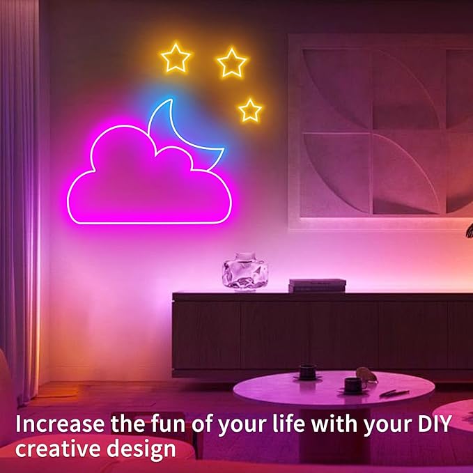 66FT Led Neon Rope Lights Control with App/Remote,Flexible Led Rope Lights,Multiple Modes,IP65 Outdoor RGB Neon Lights Waterproof,Music Sync Gaming Led Neon Strip Lights for Bedroom Décor
