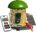 LONA Smart Bird Feeder with Camera, Dual-Lens, Solar-Powered, Wireless Birdwatching, Permanent AI Identify 10000+ Bird Species & Motion Detection, Gift Present