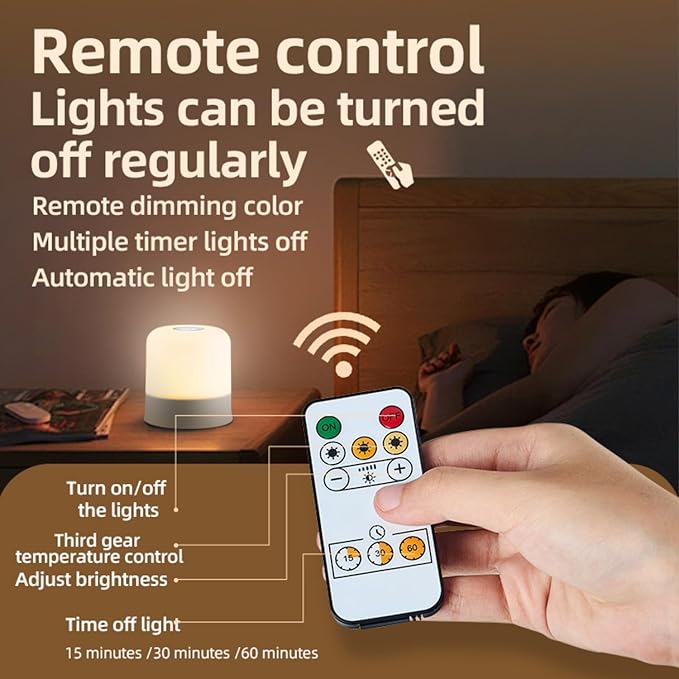 Portable Baby Night Light，Touch Lamp for Bedroom, Rechargeable 2400mAh Small LED Table Lamps, Remote Control, 3 Color Egg Nightstand Lamp,Breastfeeding, Sleep Aid,