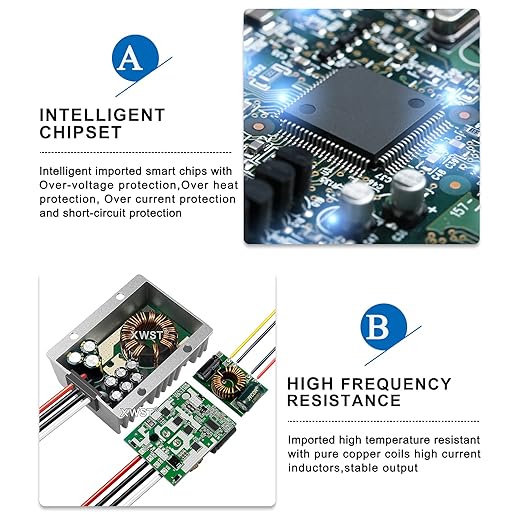 DC DC Stabilizer 9V-36V to 24V Boost Buck Converter Power Supply 30A 720W Waterproof Automatic Step Up Down Voltage Regulator 24V Volt Transformer Module