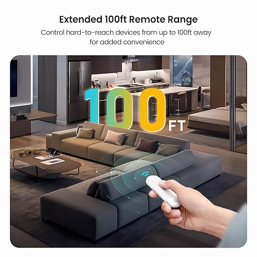 TREATLIFE 3Pack Mini Remote Control Outlet Plug with Magnetic Remote, 15A/1800W Wireless Light Switch for Lamps, Fans, Household Appliances, No Hub Required, 2 Years Warranty