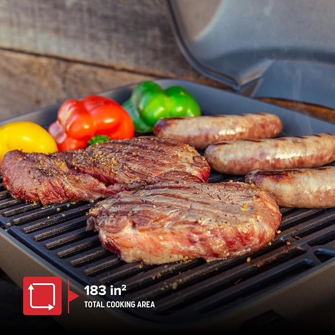 Nexgrill 1-Burner Portable Propane Gas Grill with Lid, Piezo Ignition, 10,000 BTUs, 183 SQ In, Compact Tabletop Grill for Outdoor Cooking, Camping, Tailgating, Gardens, Patios, and More - 820-BC002