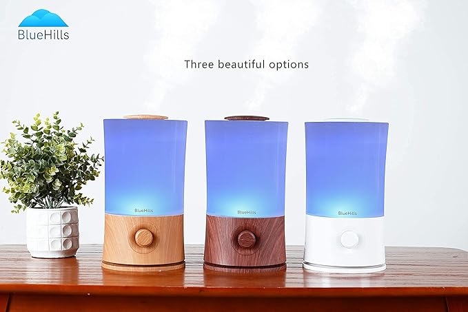 BlueHills Premium Set of Two Large 4000 ML and 2000 ML XL Essential Oil Diffusers Humidifier Combo for Large Room Home with Décor LED Lights Great Gift – Value Pack of Wood Grain and Dark Wood Grain.