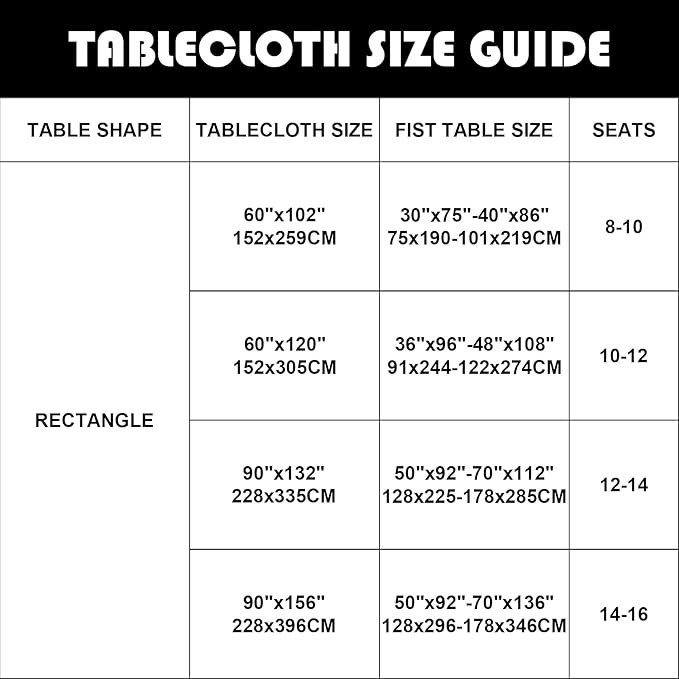 6 Pack Black Tablecloth 60 x 120 Inch Table Cloth for 8 Foot Rectangle Tables, Wrinkle Resistant Washable Polyester Fabric Table Covers for Party, Wedding,Dining,and Banquet
