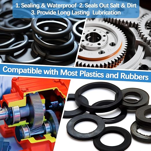 Faucet O Ring Silicone Grease for Plumbers Valve Pool Pump Lubricant Sealing Waterproof Food Grade 1 oz 2 Pcs