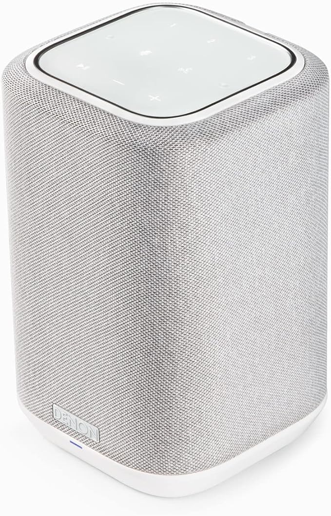 Denon Home 150 Wireless Smart Speaker – Compact Design, Wi-Fi & Bluetooth, HEOS Built-in, Alexa Built-in, Siri & AirPlay 2, Spotify Connect, Multi-Room Support, White