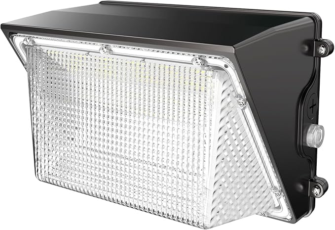 HYPERLITE 70W LED Wall Pack with Dusk-to-Dawn Photocell, Ideal Adjustable Security Lights Outdoor for Barn Yard Garage Shop Factory ETL Listed