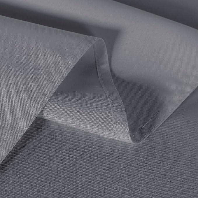 sancua 2 Pack Light Grey Tablecloth 54 x 78 Inch, Rectangle 4 Feet Table Cloth - Stain and Wrinkle Resistant Washable Polyester Table Cover for Dining Tables, Buffet Parties and Camping