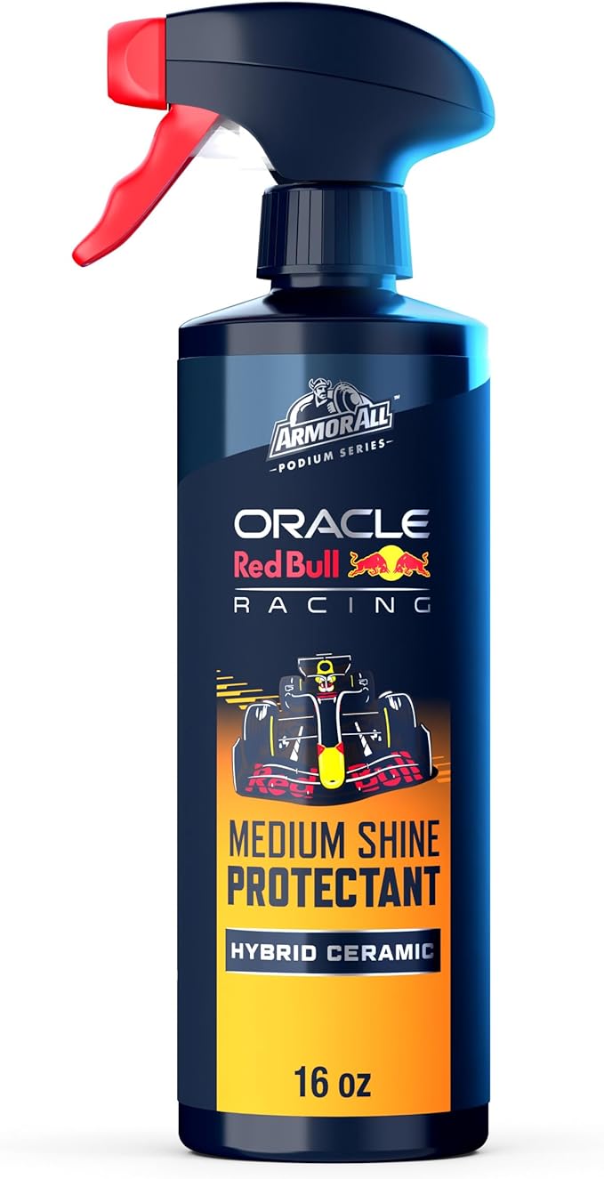 Armor All Podium Series Hybrid Ceramic Medium Shine Protectant Spray, 16 fl oz, Car Interior Protectant Developed in Collaboration with Oracle Red Bull Racing