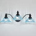 XIEDUN Blue and Black 3 Light Vanity Light Bathroom Vanity Light Fixture