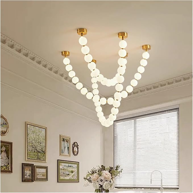 Modern Chandelier, Modern Home Decor led Lights Pendant Light Lamps for Living Room Chandeliers for Dining Hanging Indoor Lighting(B 55 Heads,Cold White)