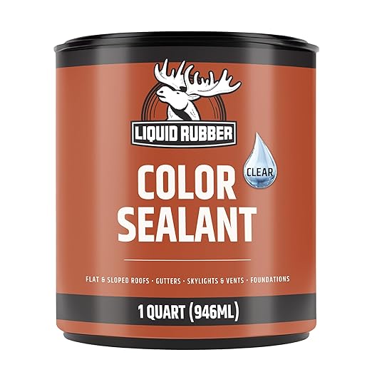 Liquid Rubber Color Waterproof Sealant - Elastomeric Roofing Coating for Flat or Slope Roofs & Foundations - DIY Paint & Leak Repair Membrane Compatible with Metal & Concrete - Hunter Green, 1 Quart