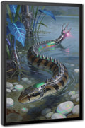 Framed Futuristic Nature Wall Art for Modern Living Room Creative Sci Fi Style Interior Decor 08x12in