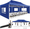 COBIZI 13x26 Pop up Heavy Duty Canopy Tent with 6 Sidewalls, Upgrade Comercial Large Space Stability, 550D Oxford Fabric Waterproof PU-Coated, Outdoor Tents for Party, Market, Wedding, Patio