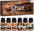 SALUBRITO Spice Fragrance Oils Set, Premium Essential Oils Set for Diffuser, Candle, Soap Making, Warm Fall Scented Oil, Cinnamon, Spiced Cider, Pumpkin Pie, Coffee Cake, Gingerbread, Vanilla