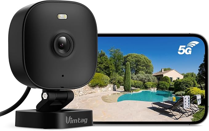 VIMTAG 4MP Security Camera Outdoor, 2.4G/5G Cameras for Home Security with Color Night Vision, Motion Activated Spotlight/Siren, IP66,2-Way Audio, House Camera with Audio & Video,Wired
